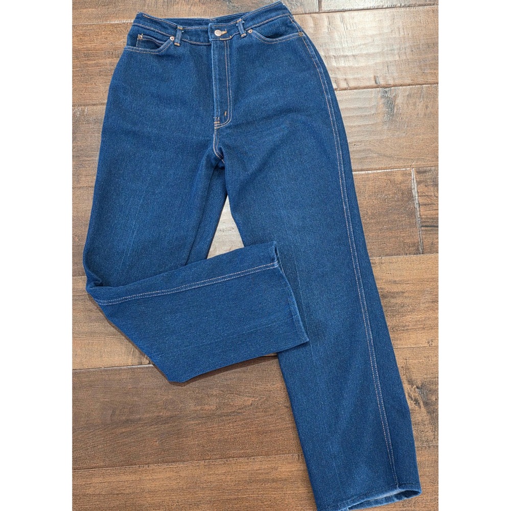 VTG 70s Western Boho h.i.s. High Waisted Indigo Dark Stretch Western Retro Grail